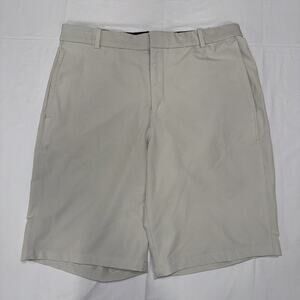 Nike Golf Dri-Fit Men’s 38 Beige Flat Front Polyester Chino Shorts Size:32